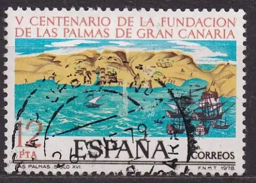 Spanien, Mi-Nr. 2371 gest., 500 Jahre Stadt Las Palmas de Gran Canaria