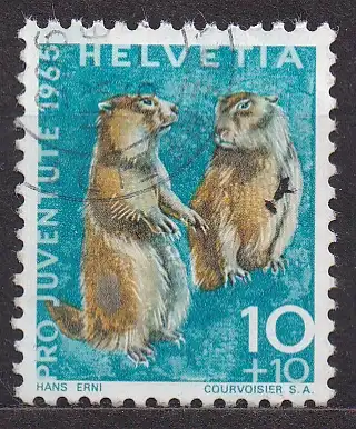 Schweiz, Mi-Nr. 827 gest., Pro Juventute 1965: Murmeltier