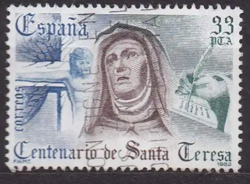 Spanien, Mi-Nr. 2560 gest., 400. Todestag der hl. Theresia von Avila