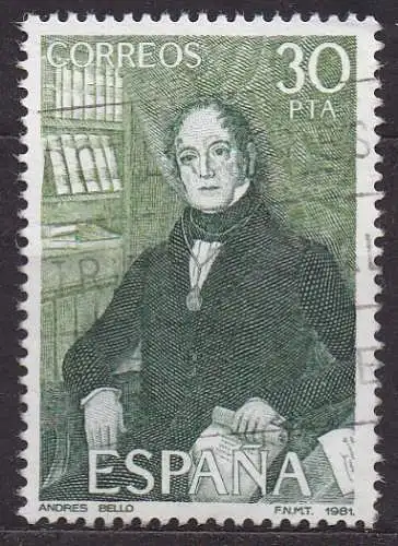 Spanien, Mi-Nr. 2534 gest., Persönlichkeiten: Andrès Bello