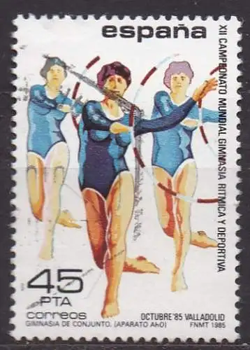 Spanien, Mi-Nr. 2697 gest., Weltmeisterschaften in der rhythmischen Sportgymnastik