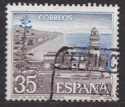 Spanien, Mi-Nr. 2731 gest., Sehenswürdigkeiten: Leuchtturm, Calella