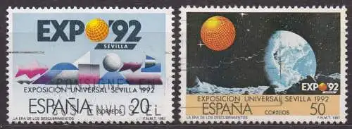 Spanien, Mi-Nr. 2808 - 2809 gest., kompl., Weltausstellung EXPO ´92, Sevilla