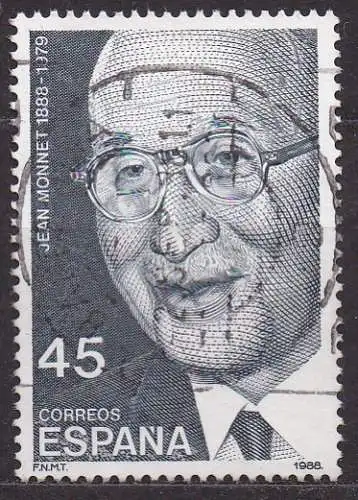 Spanien, Mi-Nr. 2830 gest., 100. Geburtstag von Jean Monnet