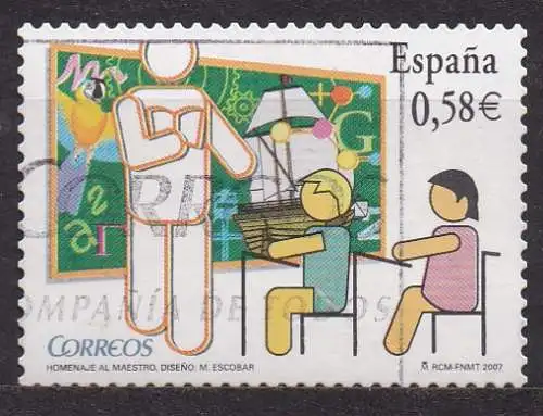 Spanien, Mi-Nr. 4199 gest., Ehrung der Lehrer
