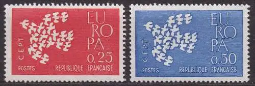 Frankreich, Mi-Nr. 1363 - 1364 **, kompl., Europa CEPT 1961