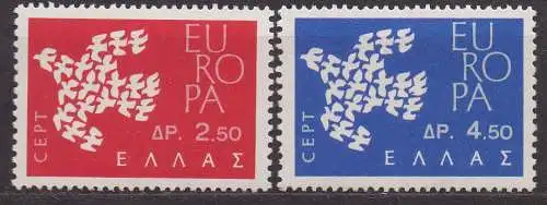 Griechenland, Mi-Nr. 775 - 776 **, Europa CEPT 1961