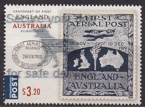 Australien, Mi-Nr. 5013 gest., 100.Jahrestag des 1. Fluges von England nach Australien