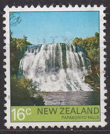 Neuseeland, Mi-Nr. 690 gest., Landschaft: Papakorito-Wasserfall
