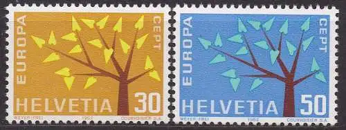 Schweiz, Mi-Nr. 756 -757 **, kompl., Europa CEPT 1962