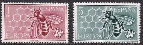 Spanien, Mi-Nr. 1340 - 1341 **, kompl., Europa CEPT 1962