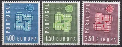 Portugal, Mi-Nr. 907 - 909 **, kompl., Europa CEPT 1961