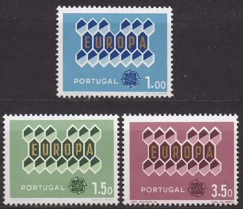 Portugal, Mi-Nr. 927 - 929 **, kompl., Europa CEPT 1962