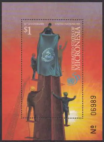 Mikronesien, Block Mi-Nr. 15 **, 50 Jahre Vereinte Nationen UNO