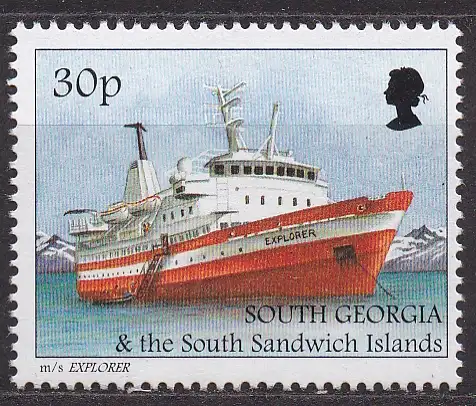 Südgeorgien, Mi-Nr. 274 **, Tourismus: Forschungsschiff MS Explorer
