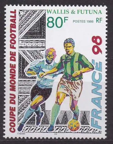Wallis & Futuna, Mi-Nr. 738 **, Fußball-Weltmeisterschaft Frankreich 1998