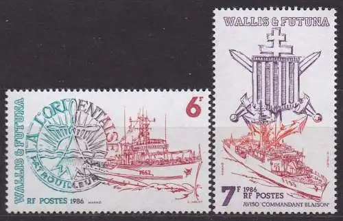 Wallis & Futuna, Mi-Nr. 514 + 515 **, Schiffe