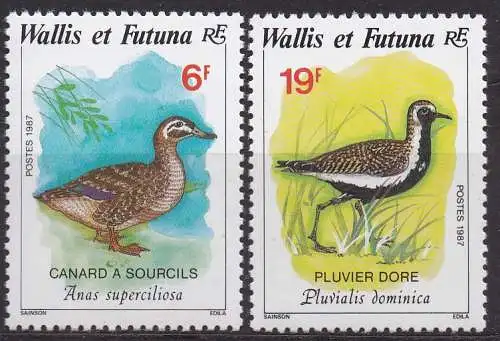 Wallis & Futuna, Mi-Nr. 540 + 541 **, Vögel