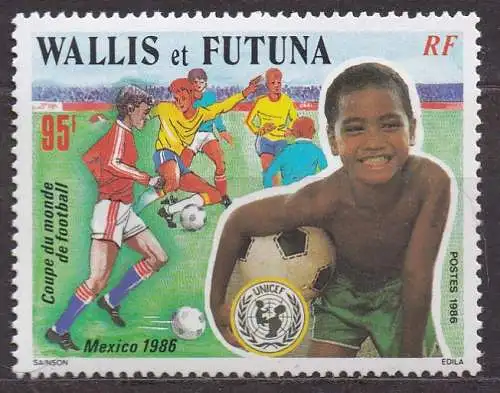 Wallis & Futuna, Mi-Nr. 507 **, Fußball-Weltmeisterschaft Mexiko 1986