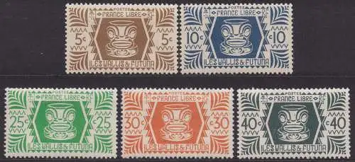 Wallis & Futuna, Mi-Nr. 146, 147, 148, 149 +150 **, France libre