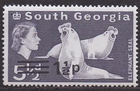 Südgeorgien, Mi-Nr. 60 **, Seeelefant