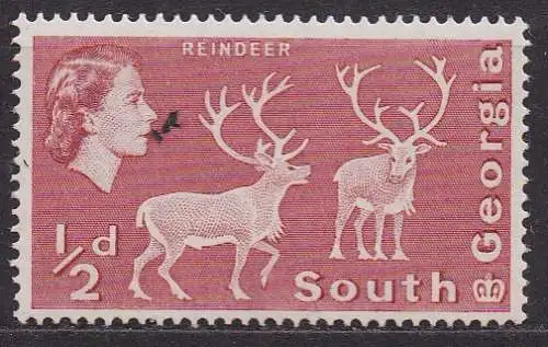 Südgeorgien, Mi-Nr. 9 A X **, Hirsche