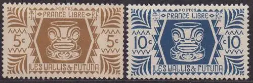Wallis & Futuna, Mi-Nr. 146 + 147 **, France libre