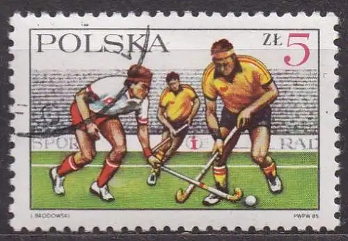Polen, Mi-Nr. 2990 gest., 60 Jahre Polnischer Feldhockey-Verband