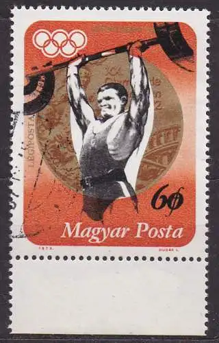 Ungarn, Mi-Nr. 2848 gest., Olympische Sommerspiele München 1972: Gewichtheben