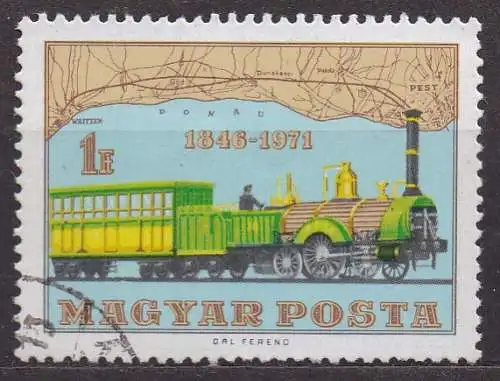 Ungarn, Mi-Nr. 2682 gest., 125 Jahre Ungarische Eisenbahn
