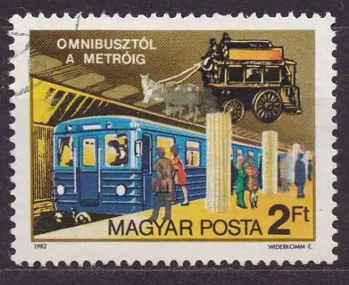 Ungarn, Mi-Nr. 3576 gest., 150 Jahre öffentliche Verkehrsmittel in Budapest