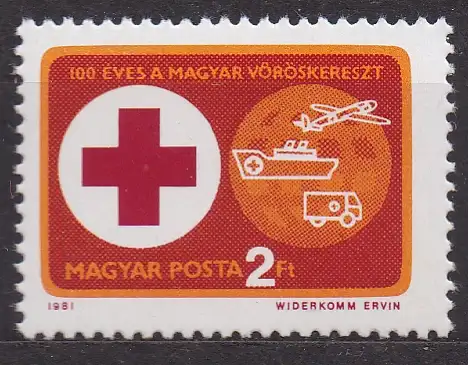 Ungarn, Mi-Nr. 3495 **, 100 Jahre Ungarisches Rotes Kreuz