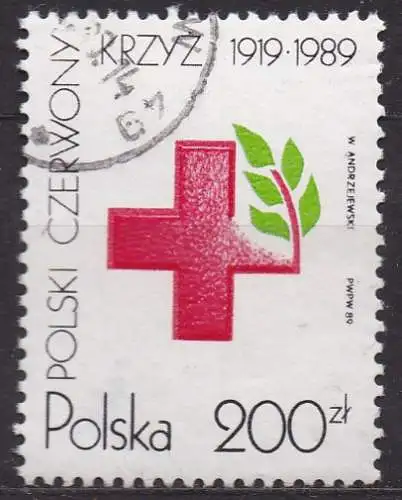 Polen, Mi-Nr. 3230 gest., 70 Jahre Polnisches Rotes Kreuz