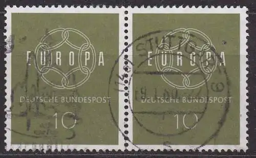 BRD, Mi-Nr. 320 gest., waagerechtes Paar, Europa 1959