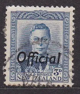 Neuseeland, Dienstmarke Mi-Nr. 58 gest., König Georg VI.
