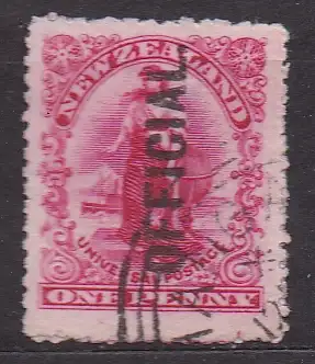Neuseeland, Dienstmarke Mi-Nr. 2 A gest., "Penny Universal"