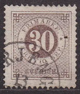 Schweden, Mi-Nr. 24 B gest., Ziffer im Kreis