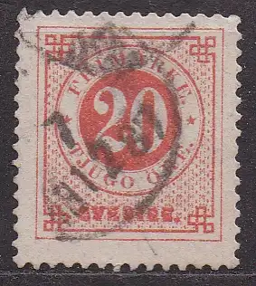 Schweden, Mi-Nr. 34 gest., Ziffer im Kreis