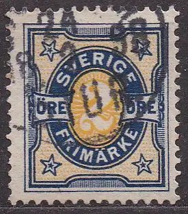 Schweden, Mi-Nr. 51 gest., Ziffernzeichnung