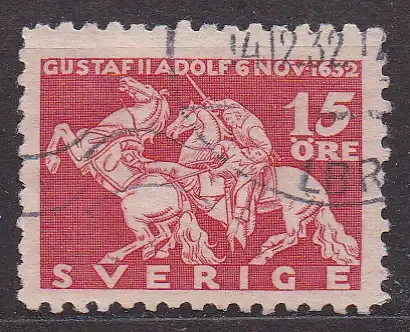 Schweden, Mi-Nr. 217 B gest., 300. Todestag von  König Gustav II. Adolf