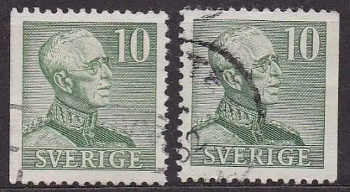 Schweden, Mi-Nr. 333 x Dl + 333 x Dr gest., König Gustav V.