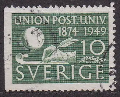 Schweden, Mi-Nr. 351 Dl gest., 75 Jahre Weltpostverein UPU
