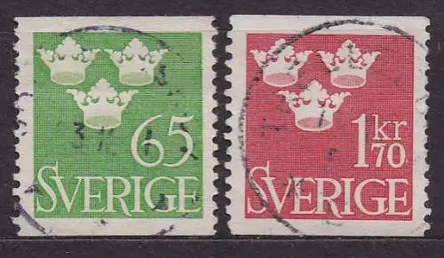 Schweden, Mi-Nr. 354 + 362 gest., Drei Kronen