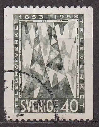 Schweden, Mi-Nr. 386 C gest., 100 Jahre Telegraphie und Fernsprechwesen