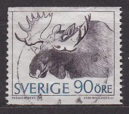 Schweden, Mi-Nr. 593 A gest., Elch