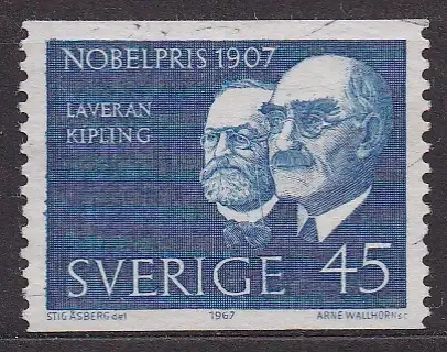 Schweden, Mi-Nr. 597 A gest., Nobelpreisträger des Jahres 1907