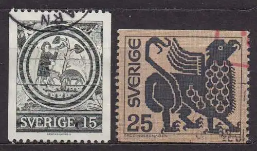 Schweden, Mi-Nr. 706 + 707 gest., Kunst