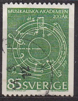 Schweden, Mi-Nr. 714 C gest., 200 Jahre Königliche Musikakademie