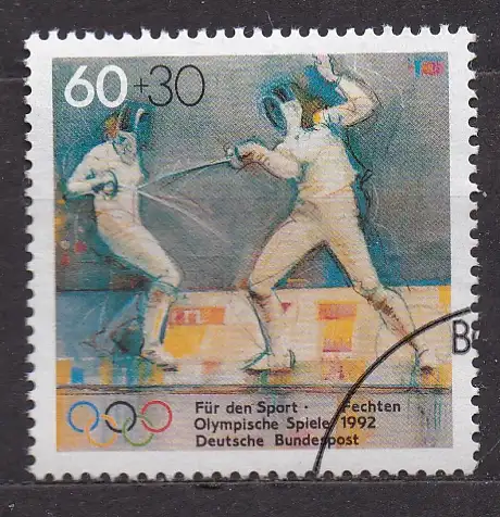 BRD, Mi-Nr. 1592 gest., Sporthilfe 1992