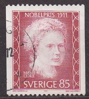 Schweden, Mi-Nr. 736 C gest., Nobelpreisträger des Jahres 1911: Marie Curie